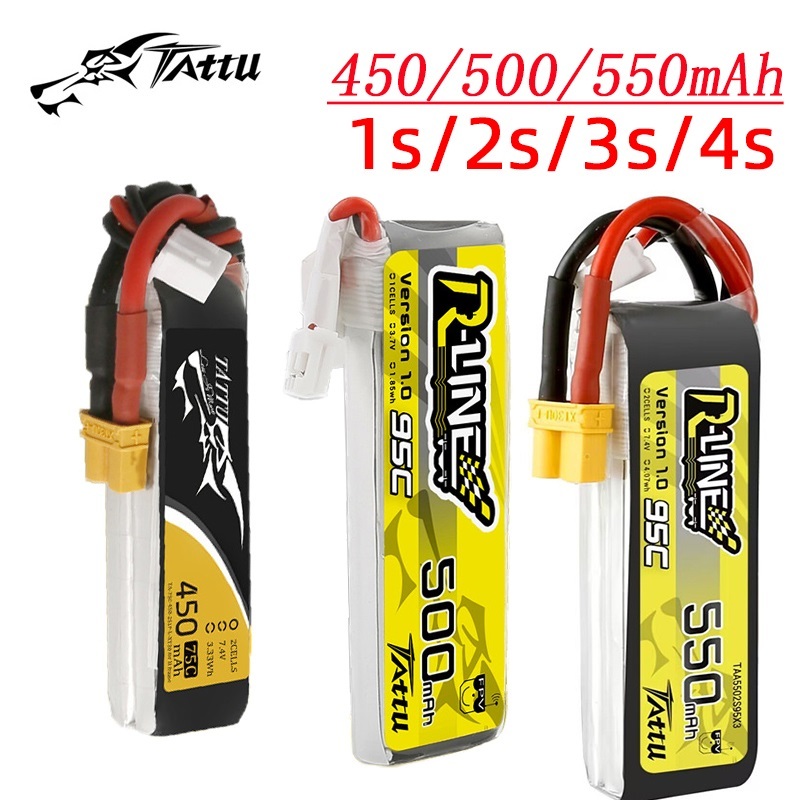 Drone Battery Lipo - 3 Stuks Nieuwe Tattu 450/500/550Mah 75/95c