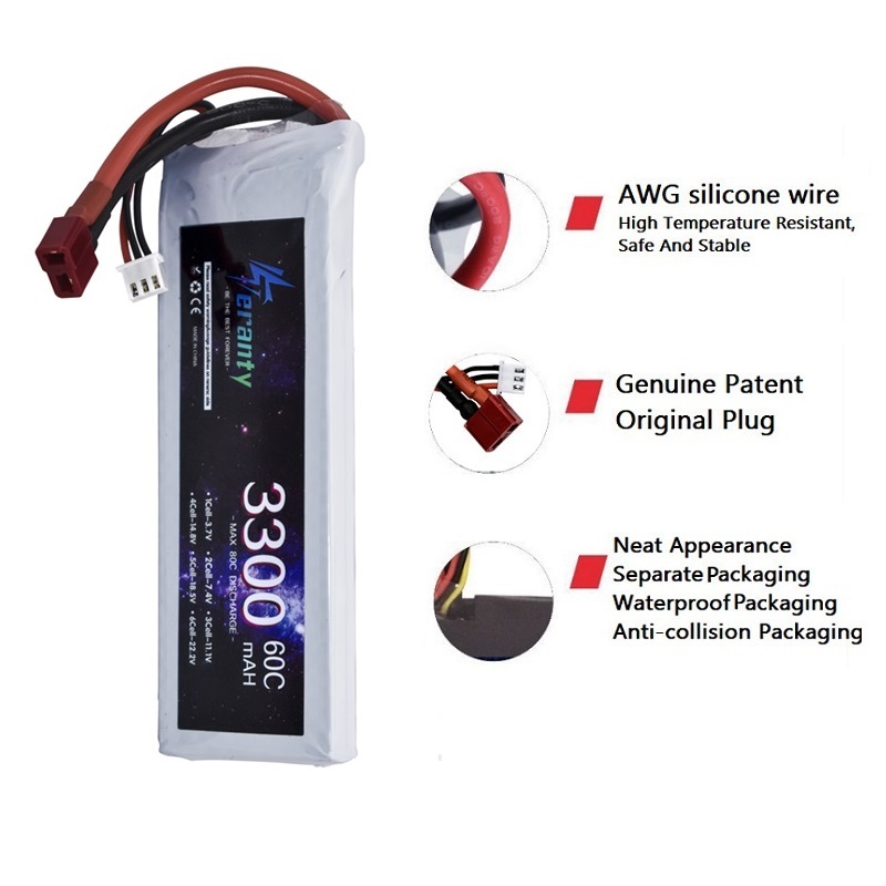 2S 7.4V LiPo Batterij 3300mAh  - Drone Battery Lipo recensie en prijs