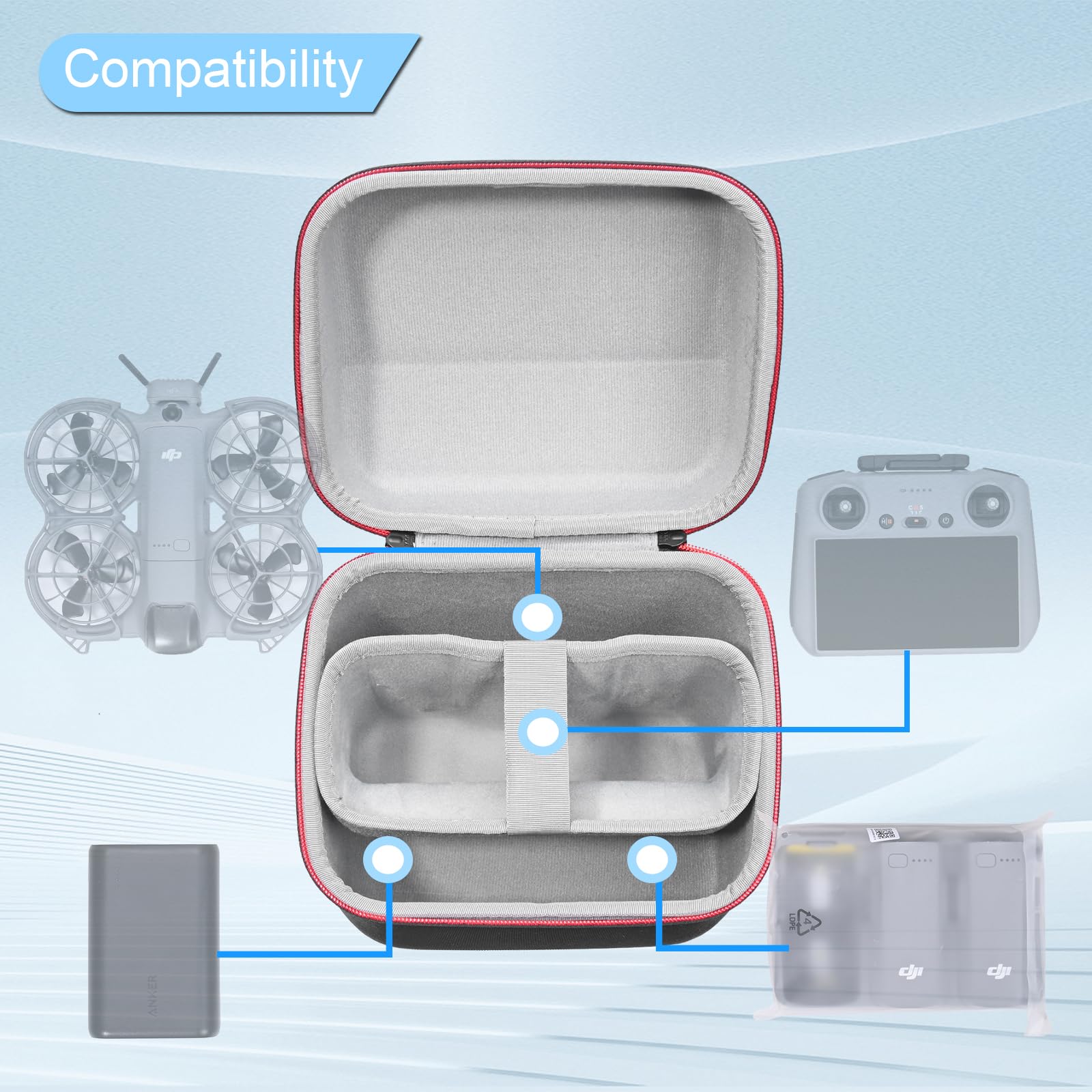 Draagbare tas voor DJI Neo 2 F - Drone Battery Bag recensie en prijs