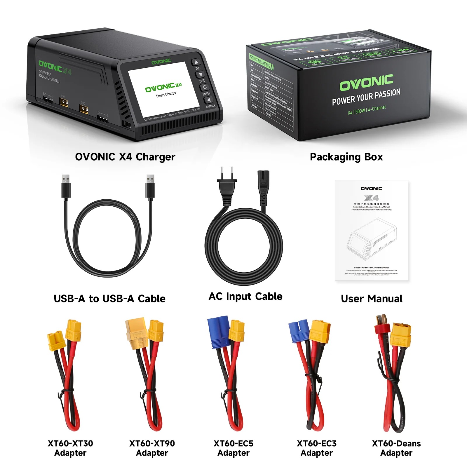 Ovonic X4 AC500W 4-kanaals sli - Drone Battery Smart recensie en prijs